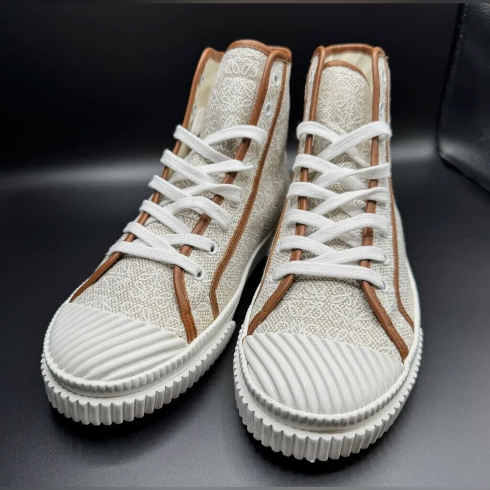 LOEWE Cloth Lace Ups Anagram High Cut Shoes Size US 7 (approx) - Picture 11 of 12